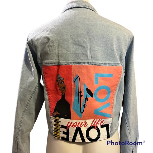 DISNEY Pixar ‘Soul’ denim jean jacket large - Picture 2 of 12